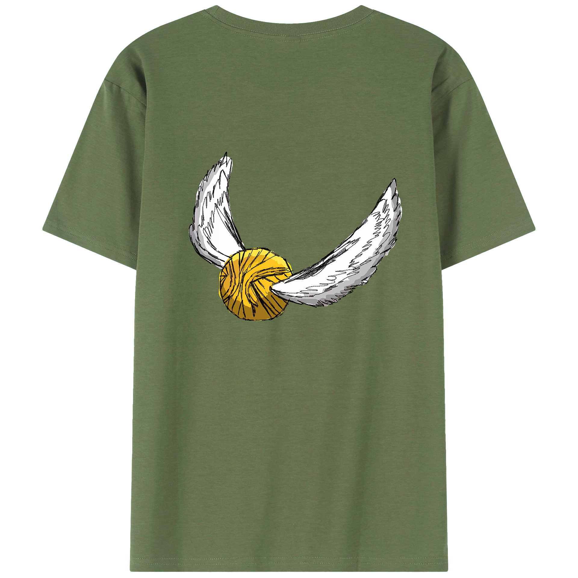 （画像用） Harry Potter ハリー・ポッターシリーズ 綿100％ メンズ半袖Tシャツ（バックプリント） 通気性
